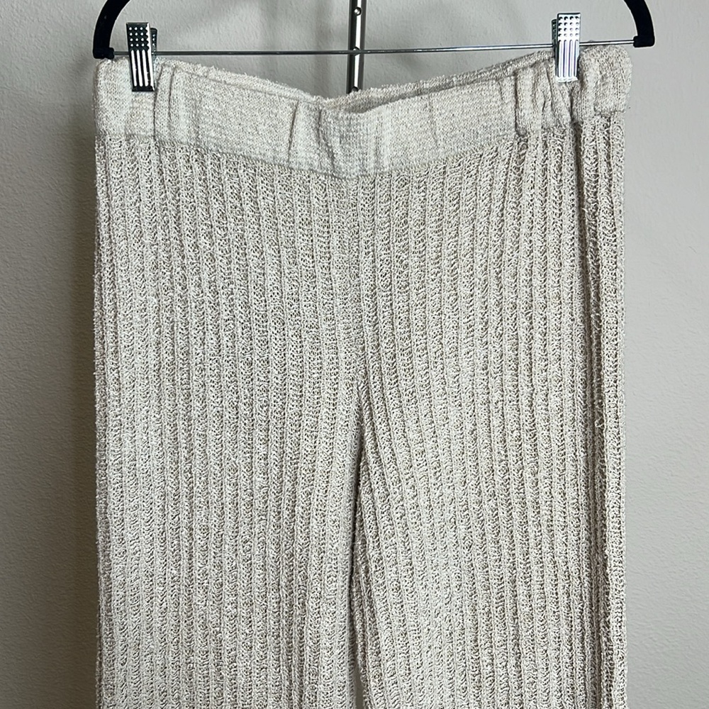 Free People Beach Waffle Knit Wide Leg Pants - Picture 3 of 5